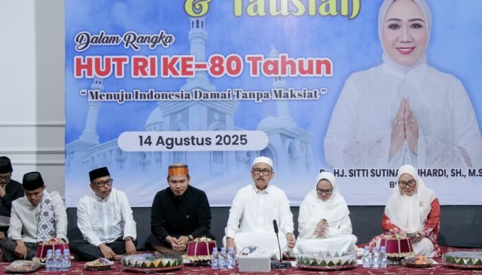 Gubernur Suhardi Duka Hadiri Dzikir Bersama, Ajak Warga Isi Kemerdekaan dengan Pembangunan Moral