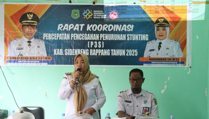 Wabup Sidrap Pimpin ki Rakor Penurunan Stunting, Minta Intervensi Sejak Dini