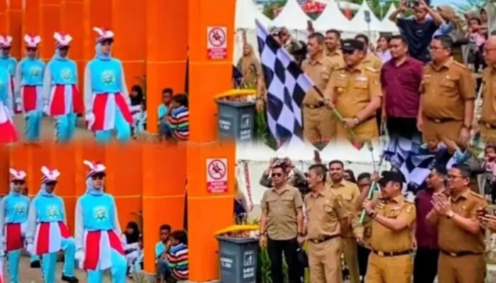 Lomba Gerak Jalan Indah Semarakkan HUT RI ke-80 di Kabupaten Wajo