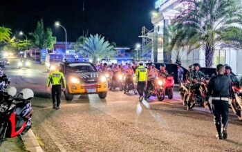 Polres Wajo Gelar Patroli Skala Besar Hingga Malam Hari, Wujudkan Kamtibmas Aman dan Kondusif
