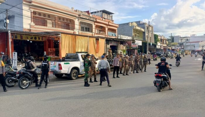 Patroli Gabungan TNI, Polri, Satpol PP dan Dishub Jaga ki Kamtibmas Kota Mamuju