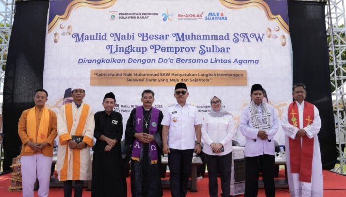 Pemprov Sulbar Perkuat ki Toleransi melalui Peringatan Maulid Nabi dengan Doa Lintas Agama