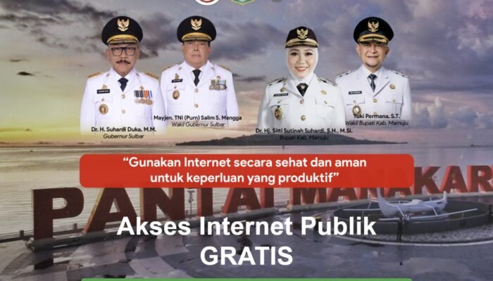 Pemprov Sulbar dan Pemkab Mamuju Tingkatkan ki Layanan Wifi Gratis di Anjungan Pantai Manakarra
