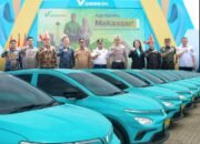 Kadishub Kota Makassar Hadiri Peresmian Green SM Taksi Listrik Modern