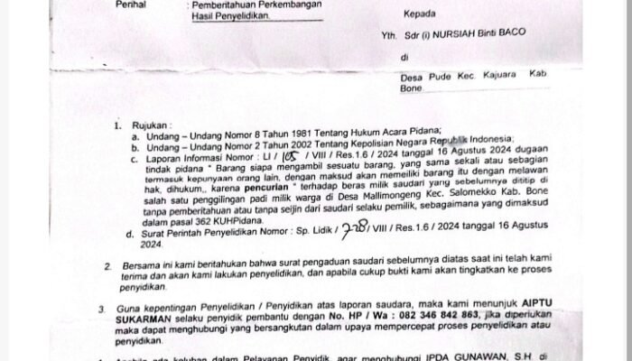 Iyanae, Jasmiati Mangkir dari Panggilan Polres Bone Sudah 2 Kali