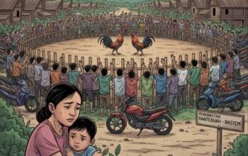 Ilustrasi judi sabung ayam meresahkan warga