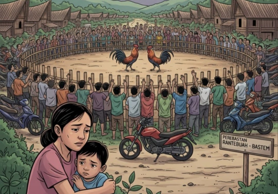 Ilustrasi judi sabung ayam meresahkan warga