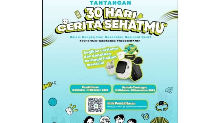 Peringati HKN ke-61, Kemenkes RI Buat “Tantangan 30 Hari Cerita Sehatmu”, Dinkes Sulbar Ajak ki Masyarakat Meriahkan dan Rebut Hadiahnya