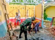 Babinsa Koramil 1406-08/Sabbangparu Wujudkan Kepedulian dengan Bantu Pembangunan Fasilitas Sekolah di Desa Ugi