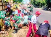 Koramil 1406-03/Maniangpajo Gelar Karya Bakti Bersihkan Saluran Air di Sekolah Dasar