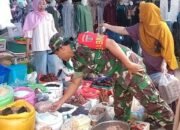 Babinsa Koramil 1406-05/Majauleng Pantau Harga Sembako di Pasar Rakyat Atapange
