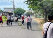 Wujudkan Lingkungan Bersih, Polsek Urban Pitumpanua Pimpin Kerja Bakti di Pelabuhan Bangsalae