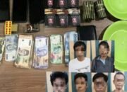 Matimija.. Enam Orang Pelaku Judi Tertangkap Polisi di Sinjai
