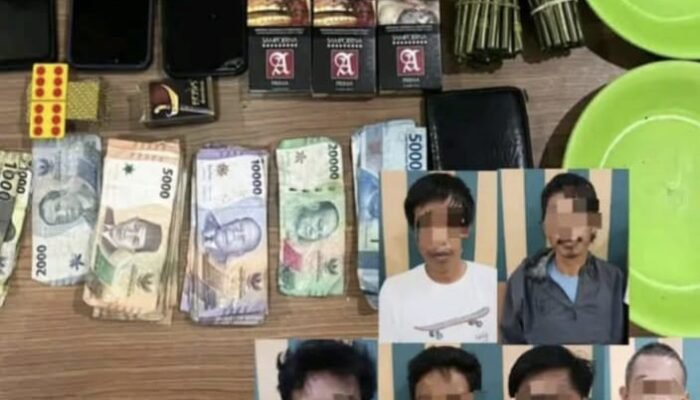 Matimija.. Enam Orang Pelaku Judi Tertangkap Polisi di Sinjai