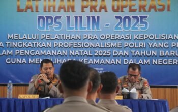 Jelang Ops Kepolisian Terpusat Lilin-2025, Polres Toraja Utara Gelar Latihan Pra Operasi
