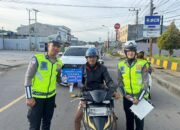 Sosialisasi Tematik Ditlantas, Himbau ki Masyarakat Tertib Penggunaan Helm dan Peraturan Lalu Lintas