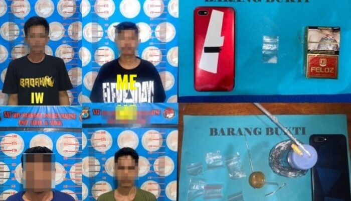 Sat Resnarkoba Polres Majene Bongkar ki Jaringan Sabu, Empat Terduga Pelaku Diamankan