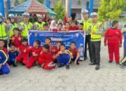 Polantas Polda Sulawesi Barat Terus Gencar ki Bangun Budaya Tertib Helm Lewat Sosialisasi di Sekolah-sekolah Mamuju