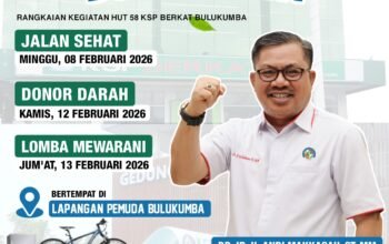 Andi Makkasau Sebut ki HUT ke-58 KSP Berkat Adalah Momentum Pererat Kebersamaan dan Perkuat Kepedulian Sosial kepada Masyarakat.