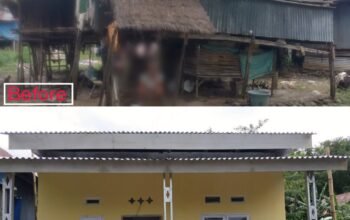 Gambar rumah Daeng Sisi warga Takalar sebelum dan sesudah di renovasi