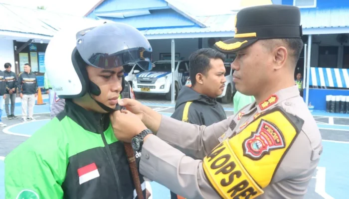 Polantas Mappatabe Dikukuhkan, Kapolres Wajo Tekankan Peran Ojol Jaga Kamtibmas
