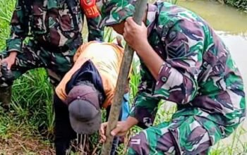 Koramil 1406-03/Maniangpajo Tanam Pohon Mahoni di Mattirowalie, Cegah Longsor di Bantaran Sungai