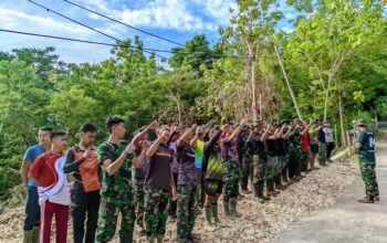 Sebelum Mengerjakan Sasaran Fisik, Personel Satgas TMMD ke 127 Gelorakan ki Yel yel Usai Apel Pagi