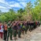 Sebelum Mengerjakan Sasaran Fisik, Personel Satgas TMMD ke 127 Gelorakan ki Yel yel Usai Apel Pagi