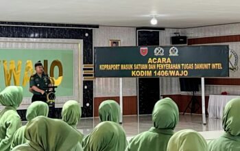 Dandim 1406/Wajo Pimpin Kopraport, Tekankan Profesionalisme dan Adaptasi Pejabat Baru