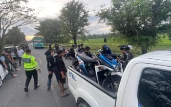 Murasakan, Balap Liar Dibubarkan 30 Motor Diamankan