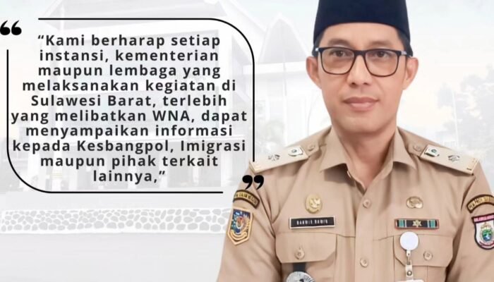Implementasi Panca Daya: Darwis Damir Ajak ki Instansi Perkuat Sinergi Awasi Aktivitas WNA di Sulbar