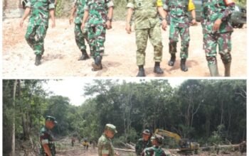 Ketua Tim Wasev TMMD ke-127. Brigjen TNI Farouk Pakar, S.Pd., M.Han Tiba mi di Bulukumba