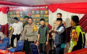 Bupati Wajo Ikuti Rakor Virtual Polri, Pantau Pengamanan Malam Takbiran hingga Salat Id