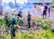 Koramil Maniangpajo Bersihkan Drainase, Cegah Genangan Saat Musim Hujan