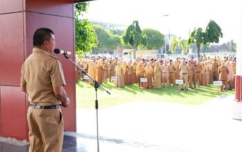 Pasca Idul Fitri, Bupati Andi Utta Pimpin ki Apel di Halaman Kantor Bupati