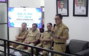 Halal Bihalal Diskominfo Sulbar, Ridwan Djafar Tegaskan ki Disiplin WFH Tak Boleh Kendur