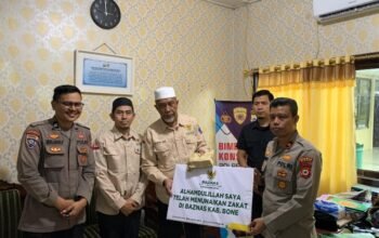 Engkanie, Sebanyak 1.009 Personel Polres Bone Tunaikan Zakat Fitrah di Baznas Bone