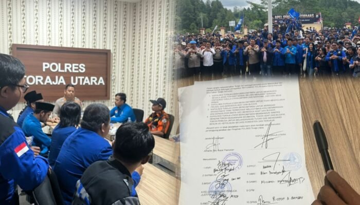 Digeruduk Ratusan Pemuda, Kapolres Toraja Utara Resmi Teken Empat Poin Kesepakatan Basmi Judi dan Narkoba