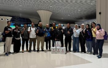 Dansat Brimob Polda Sulsel Lepas ki Atlet Inkanas Sulsel ke Jakarta