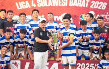 Gubernur Hadiri dan Menyaksikan ki Laga Final Liga 4 Sulbar di Stadion Manakarra Mamuju