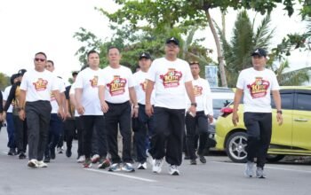 Ditlantas Polda Sulbar Meriahkan ki CFD Lewat Kampanye Keselamatan Dengan Cara Lebih Menarik