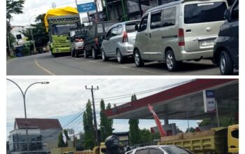 Itamoi, Antrian Kendaraan di SPBU Palakka Sejak Subuh Kurang Lebih 300 meter