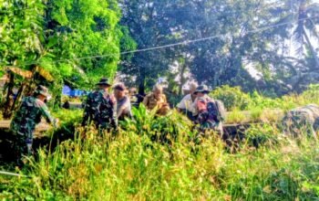 Koramil 1406-01/Tempe Laksanakan Karya Bhakti Pembersihan Talut Bersama Masyarakat