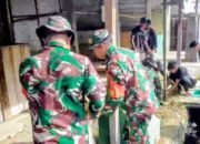 Koramil Maniangpajo dan Warga Gotong Royong Bersihkan Pasar Rakyat