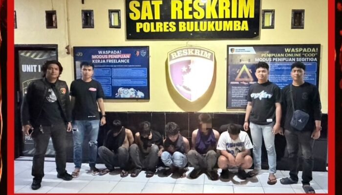 Resmob Polres Bulukumba Bergerak Cepat, 5 Terduga Pelaku Penganiayaan Diamankan ki