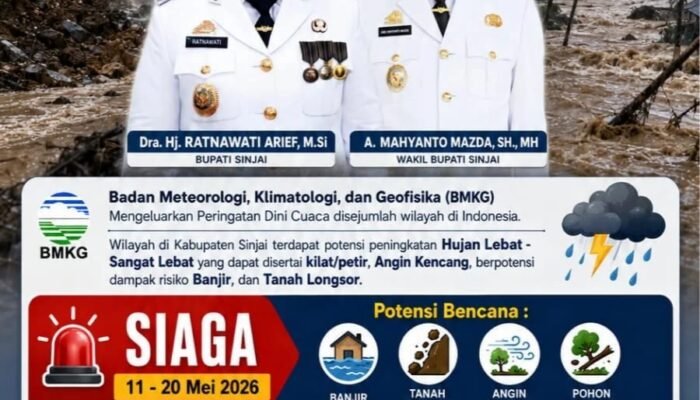 BMKG Peringatkan Cuaca Ekstrem di Sinjai, Bupati Imbau Warga Waspada Bencana