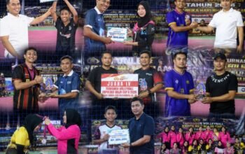 Pererat Soliditas, Polres Wajo Gelar Final dan Penyerahan Piala Turnamen Voli Hari Bhayangkara ke 80