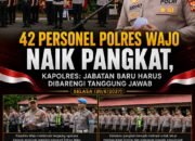 Kenaikan Pangkat 42 Personel Polres Wajo Jadi Momentum Perkuat Pengabdian kepada Masyarakat