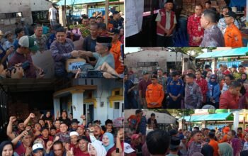 Poreii Camat Tamalate bersama Lurah Mangasa dampingi Walikota Salurkan Logistik hingga Material Bangunan.