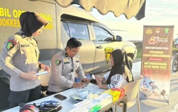 Bid Dokkes Polda Sulbar Hadirkan ki Layanan Kesehatan Gratis di Car Free Day, Semarak Hari Bhayangkara ke‑80